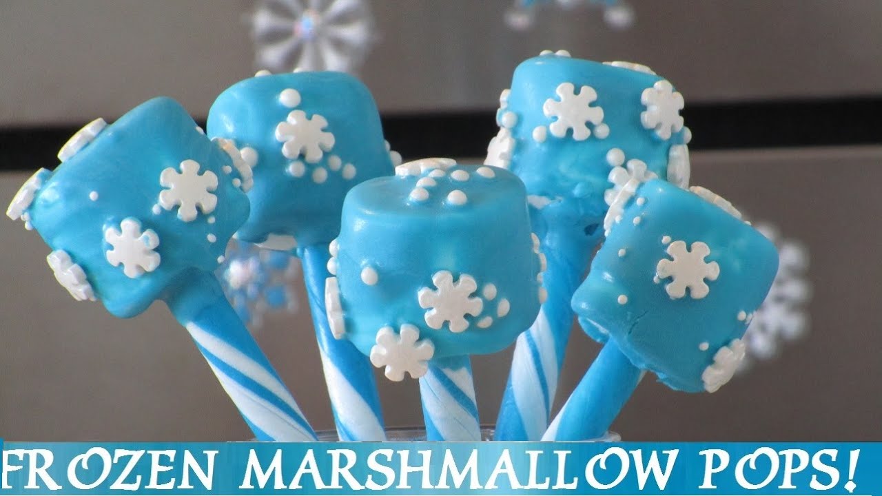 FROZEN Snowflake Marshmallow Pops! DIY - 4 Easy Marshmallow Pops! Inspired by Disney Frozen Movie