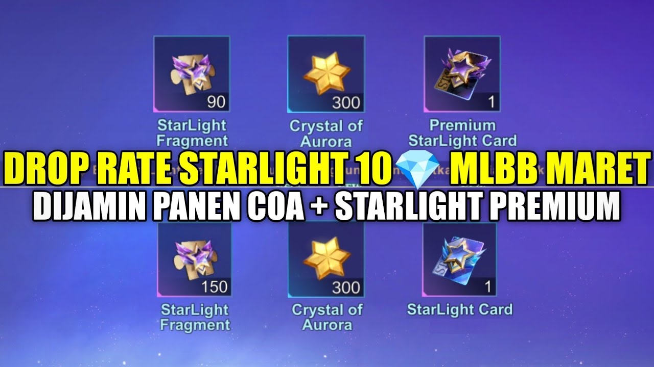 DROP RATE TINGGI! DIJAMIN PANEN COA GACHA STARLIGHT 10 DIAMOND | DIKASIH STARLIGHT PREMIUM & BIASA
