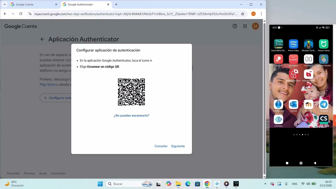 Verificacion de un sistema que utiliza MFA(google)
