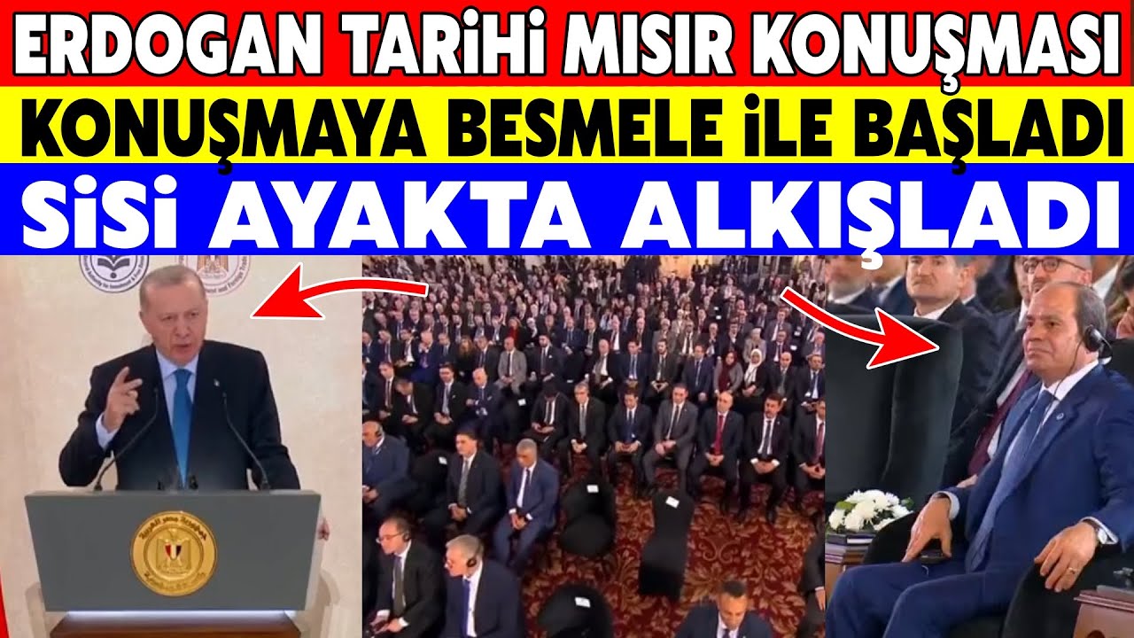 Erdoğan Mısır'da Konuşmasına Besmele ile Başladı! Salon Ayağa Kalktı..İşte Dünya Lideri Farkı..İZLE