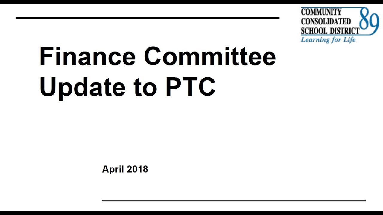 CCSD 89 PTC finance presentation