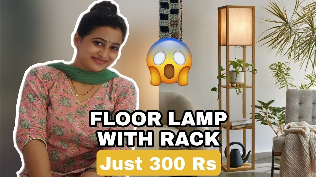diy floor lamp | floor lamp diy | diy lampshade | modern floor lamp | shelf floor lamp