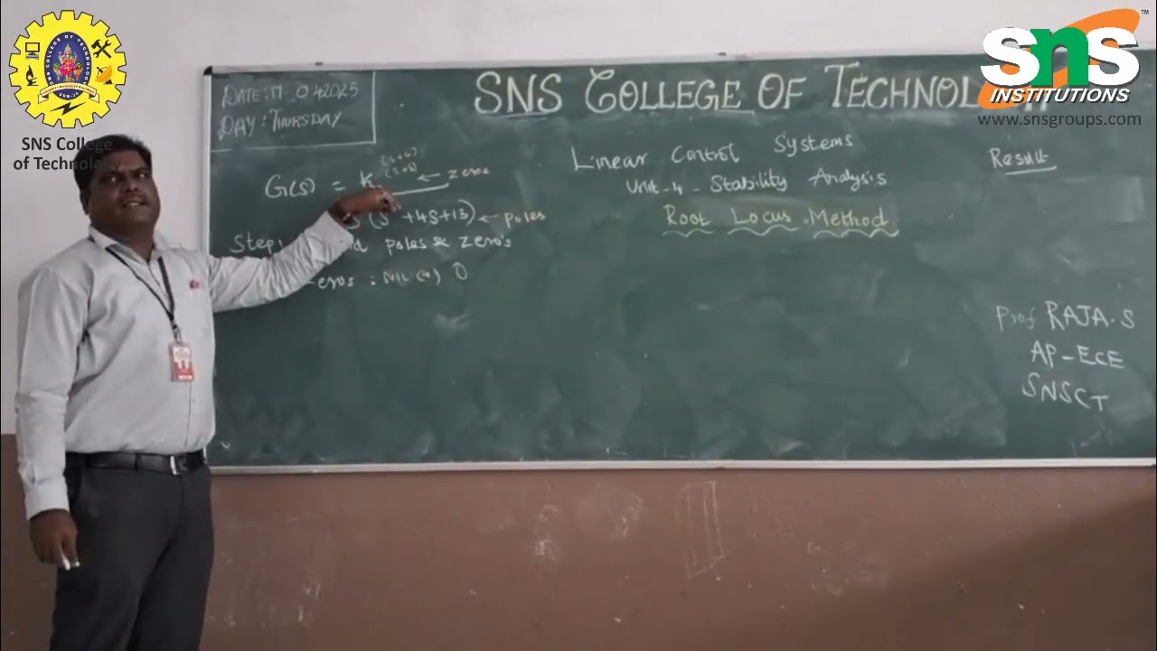 Root Locus Technique | Linear Control Systems | SNS Institutions