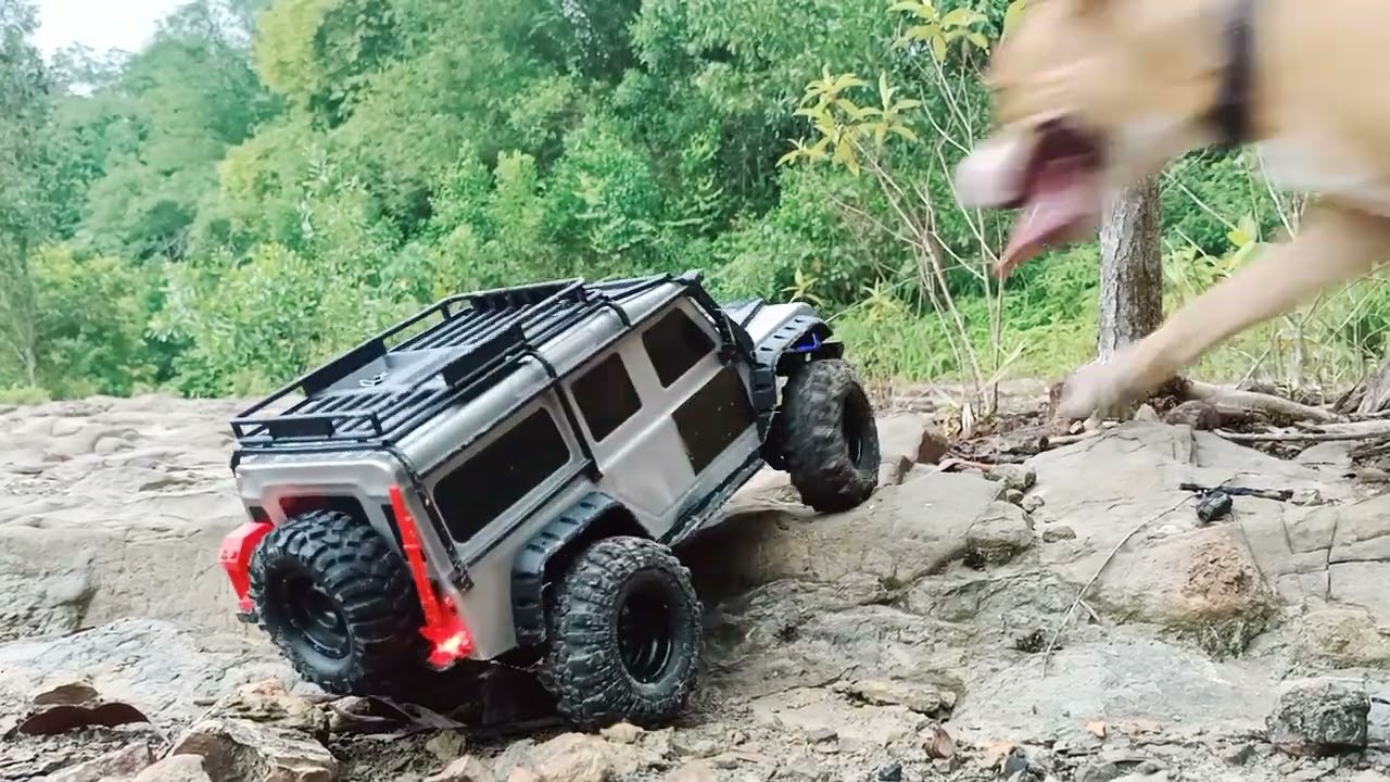 ZP1001 ZP1002 Upgraded ESC (Electronic Speed Control) + Servo (Steering) Test Run Rock Trailing.