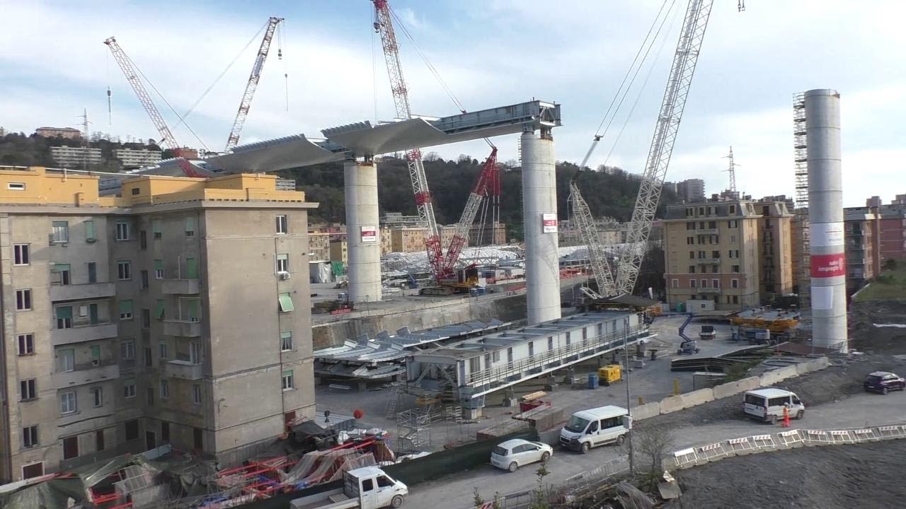 Genova, concluso innalzamento maxi campata del nuovo ponte