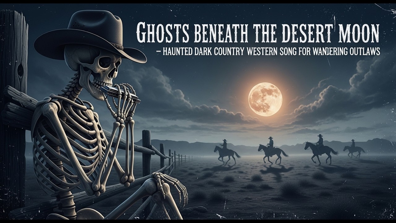 Ghosts Beneath the Desert Moon – Haunted Dark Country Western Song for Wandering Outlaws#darkcountry