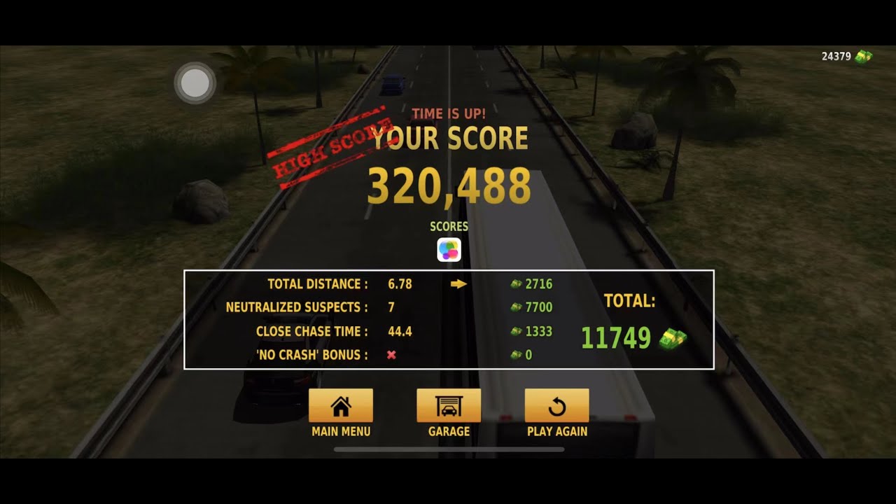 Traffic Racer (Police Chase) High Score 320,488 Points