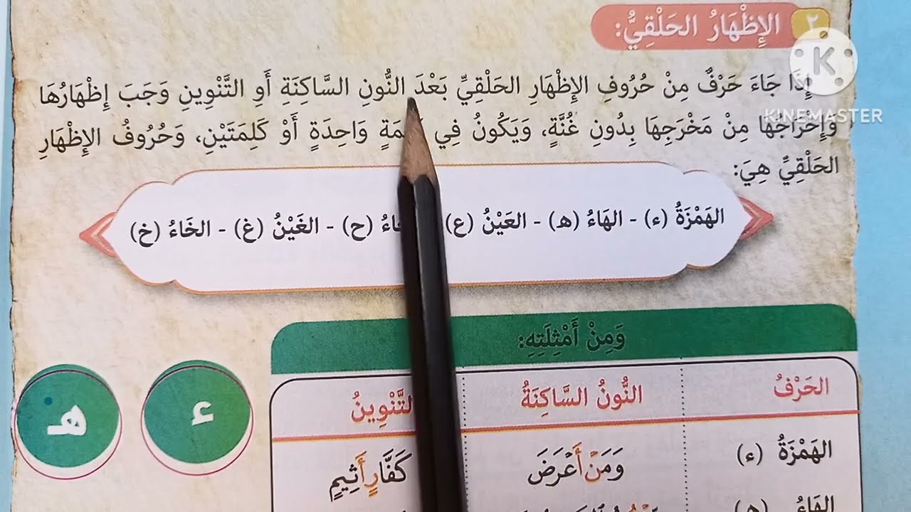 الدرس 👈 ( ٤ ) من دروس التربية الدينية للصف الخامس الإبتدائي 🥀 مراجعة أحكام النون الساكنة والتنوين 🥀