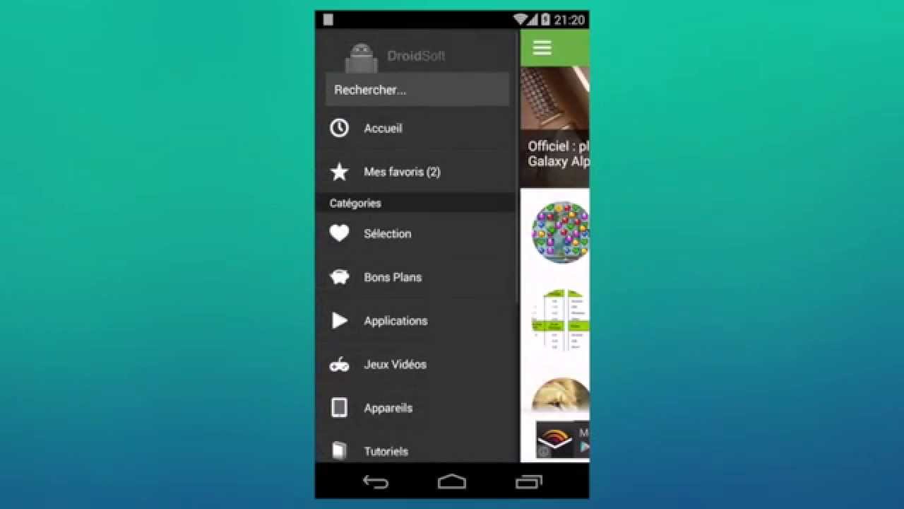 Droidsoft V2 : l'app Android