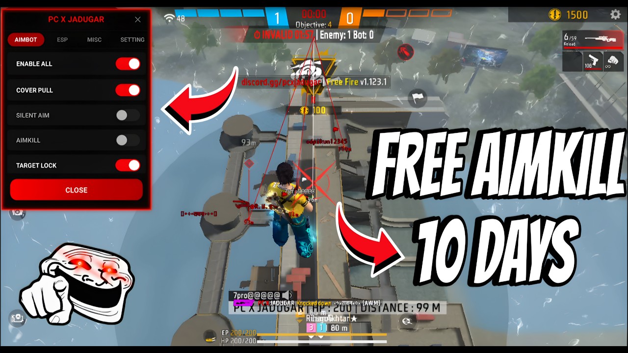 FREE AIMKILL OB53 💻FREE FIRE PC PANEL🎯 AIMKILL DOWN + FLY + TELEPORT ANYWHERE | 100% BRUTAL PANEL