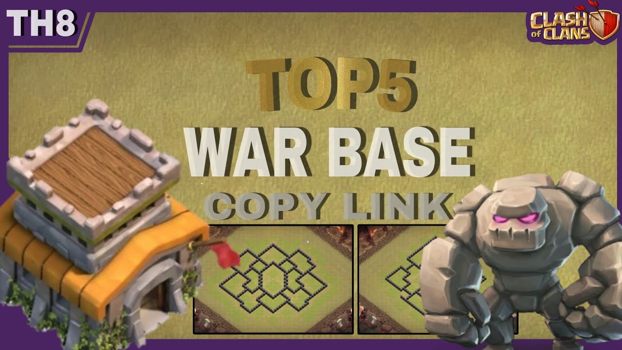 TOP 5!! TH8 WAR BASE WITH LINK | TOWN HALL 8 WAR BASE COPY LINK 2024