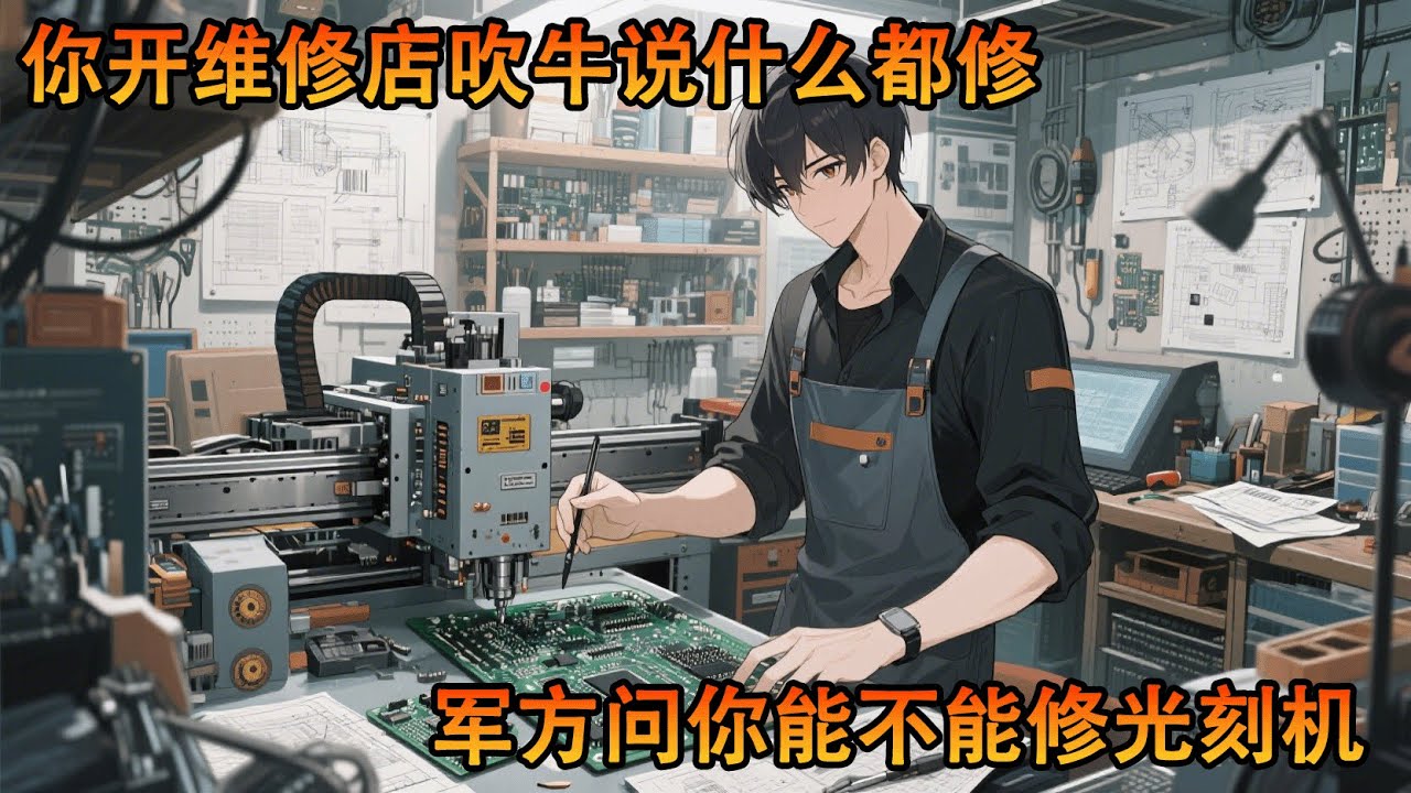 你吹牛说你开的维修店什么都能修，上修飞船太空站，下修航母核潜艇，结果真有军方找你修东西。“光刻机可以修吗？”#小说 #热血