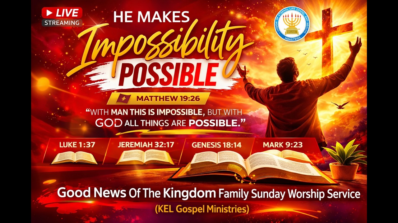 LIVE ✨ He Makes Impossibility Possible | 1st Service | Good News Of The Kingdom | 15 Mar 2026 | 7AM