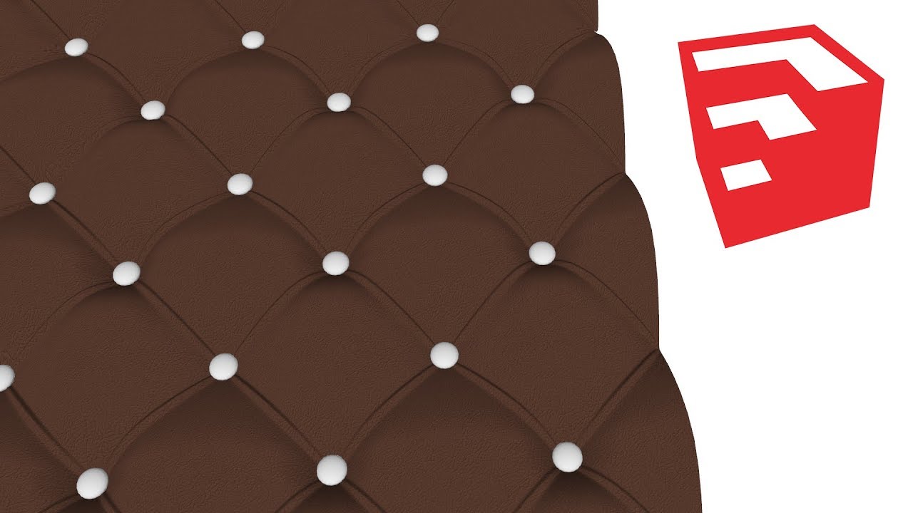 Model Upholstery in SketchUp | Sofa Buttons