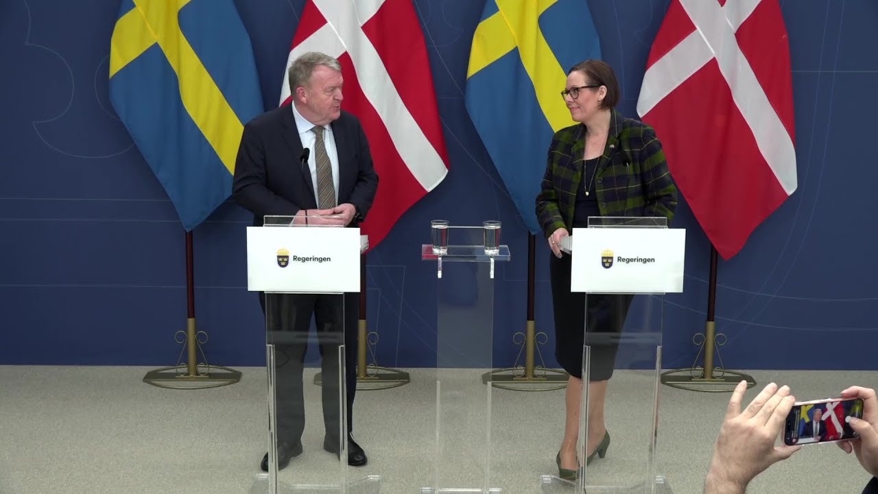 Pressbriefing med utrikesminister Maria Malmer Stenergard och utrikesminister Lars Løkke Rasmussen