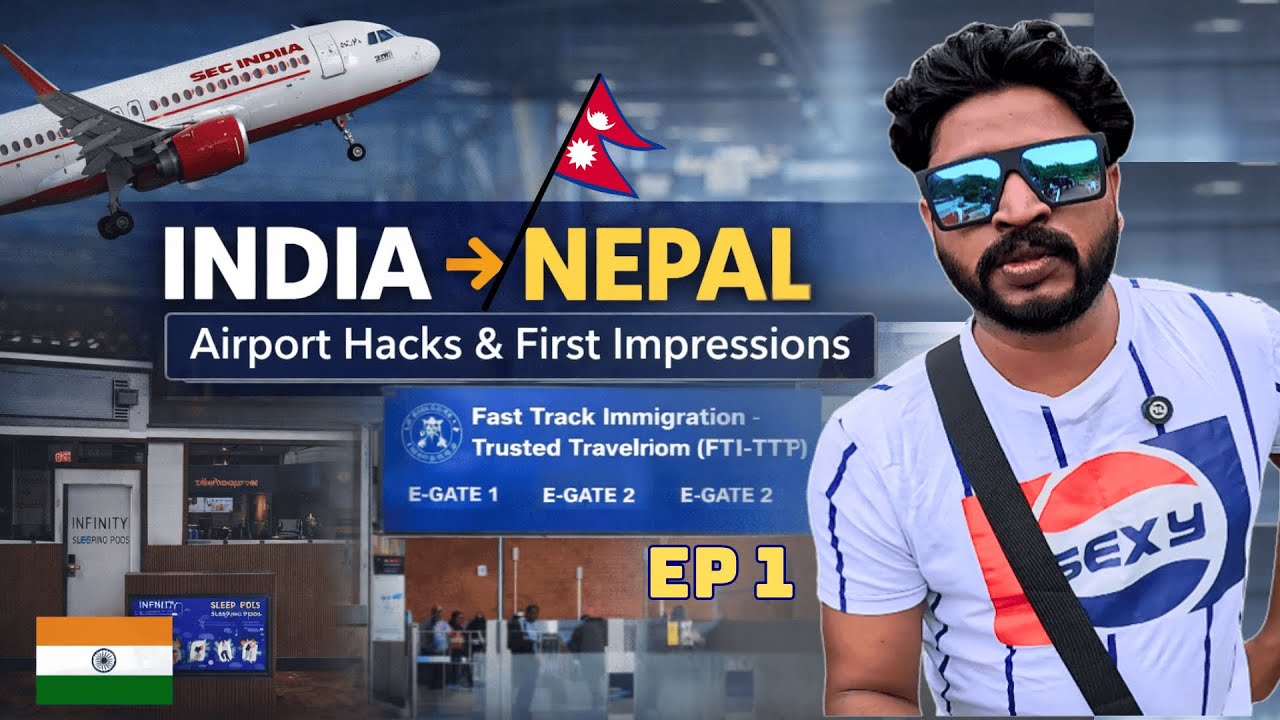 நேபால் பயணம் Nepal Journey Begins 🇳🇵 from India 🇮🇳 | Digi Yatra, FTI TTP & Kathmandu Arrival | EP-1