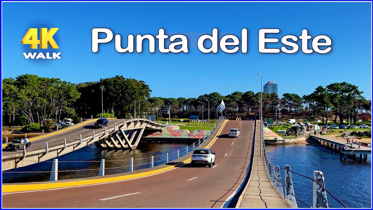 【4K】WALK 🏖  BEACH   Summer - Punta del Este  - URUGUAY