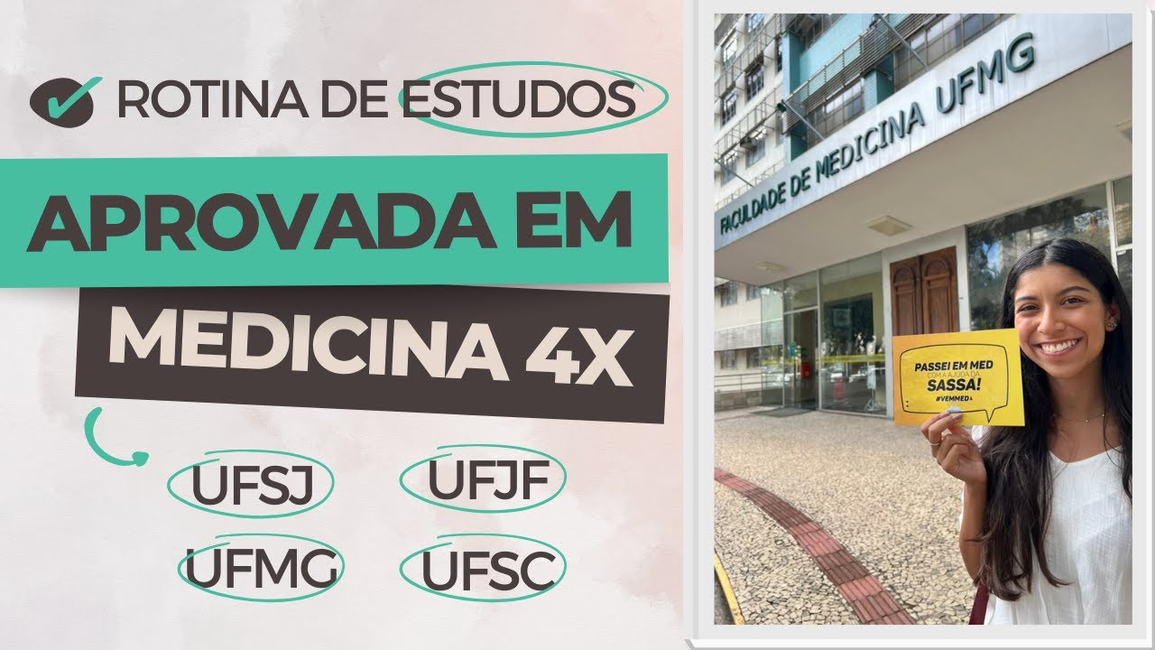 Rotina de uma aprovada em MEDICINA em 4 Federais (Hoje MED UFMG)