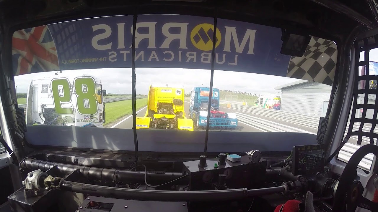 Simon Reid showing real muscle in the British Truck Racing