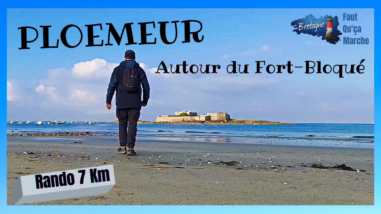 Randonnée à Ploemeur. 7 Km. Morbihan.  Fort bloqué. Bretagne. GR34. 