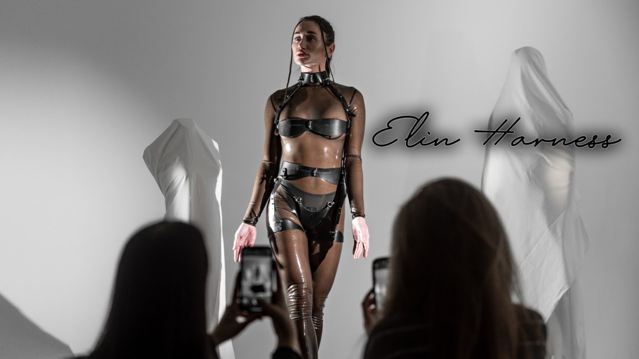 Latex Living Statue: A Leather Lingerie Exhibition | Elin Harness