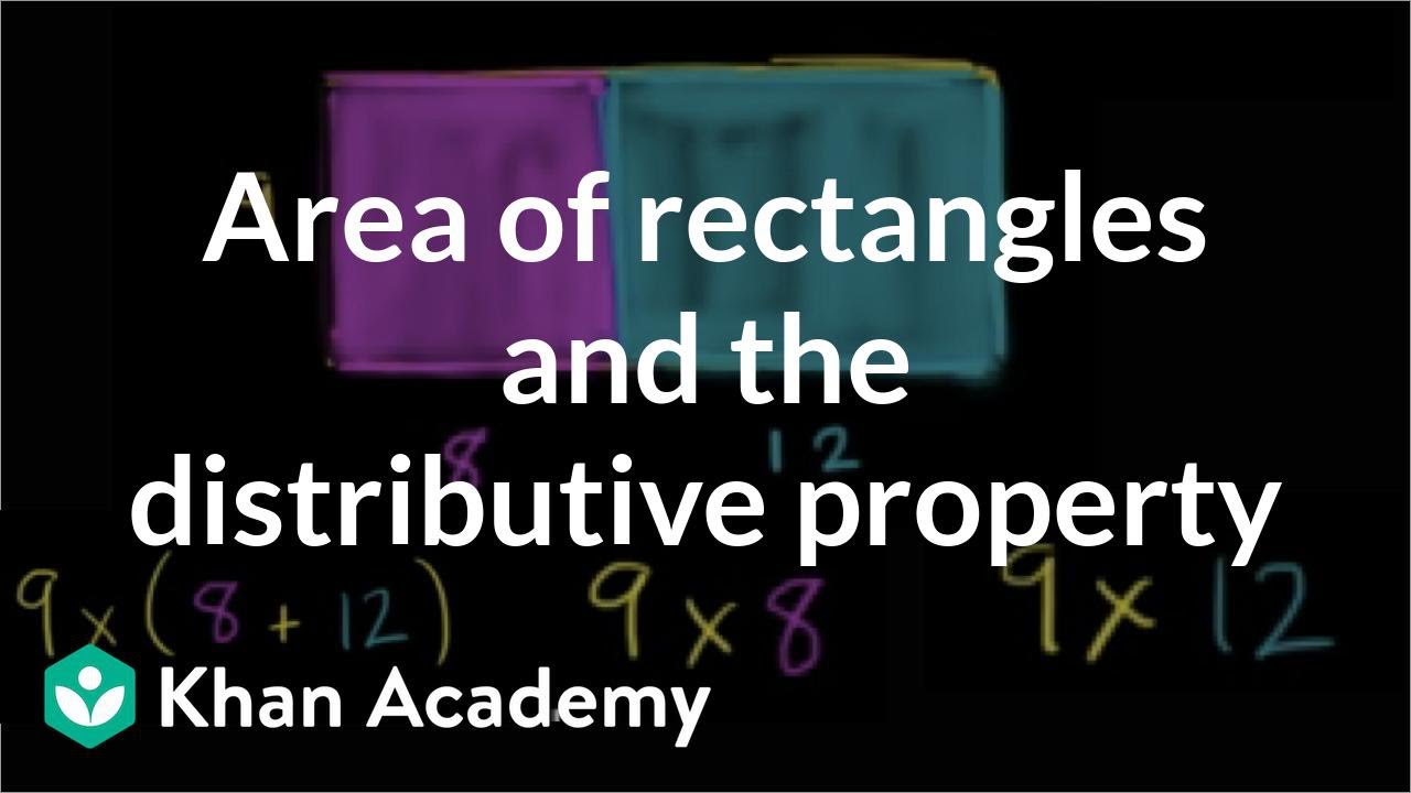 Area of rectangles and the distributive property | Measurement | Pre-Algebra | Khan Academy