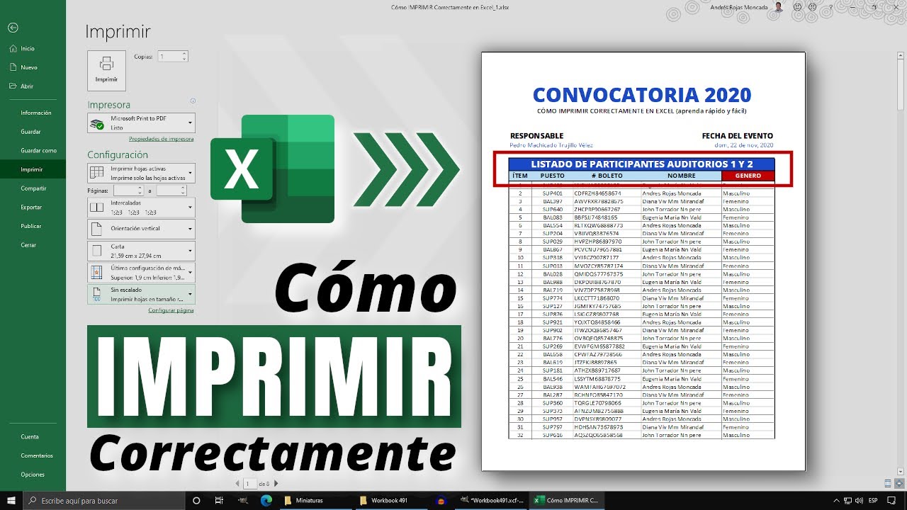 Cómo IMPRIMIR Correctamente en Excel - Configurar Impresión de Hojas