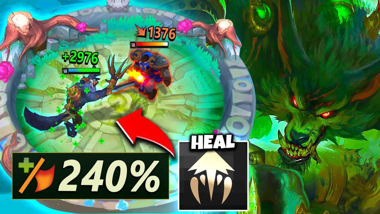 Warwick, but one auto heals my entire health bar (I’M IMMORTAL)