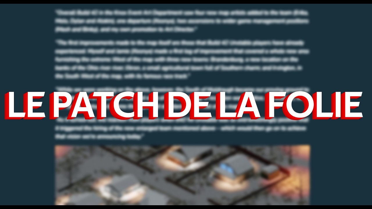 Le plus gros patch de l'histoire du jeu