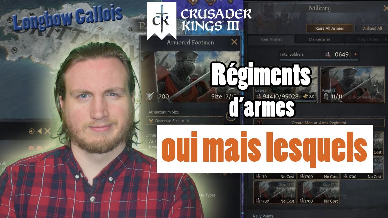 Les meilleurs templates de régiments d'armes dans Crusader Kings III : Comment tout casser ??