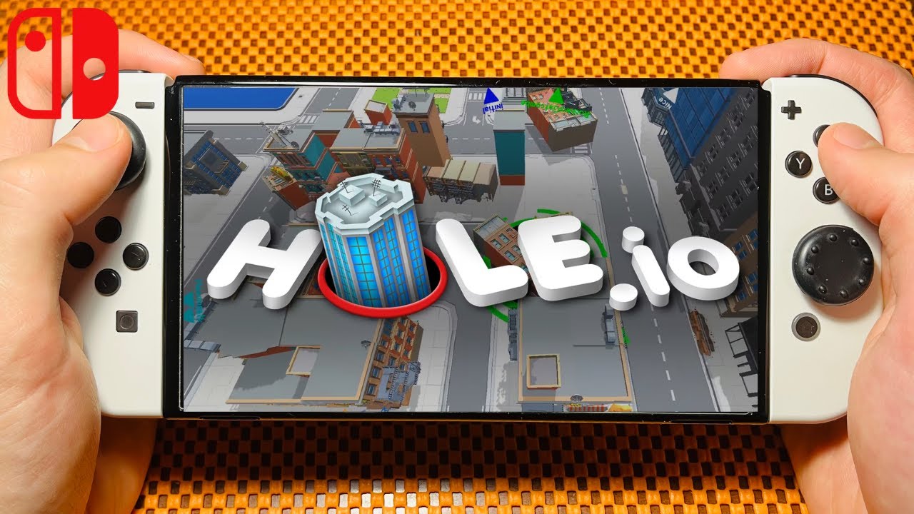 TOP 1 in Hole io On Nintendo Switch (4k/Handcam)
