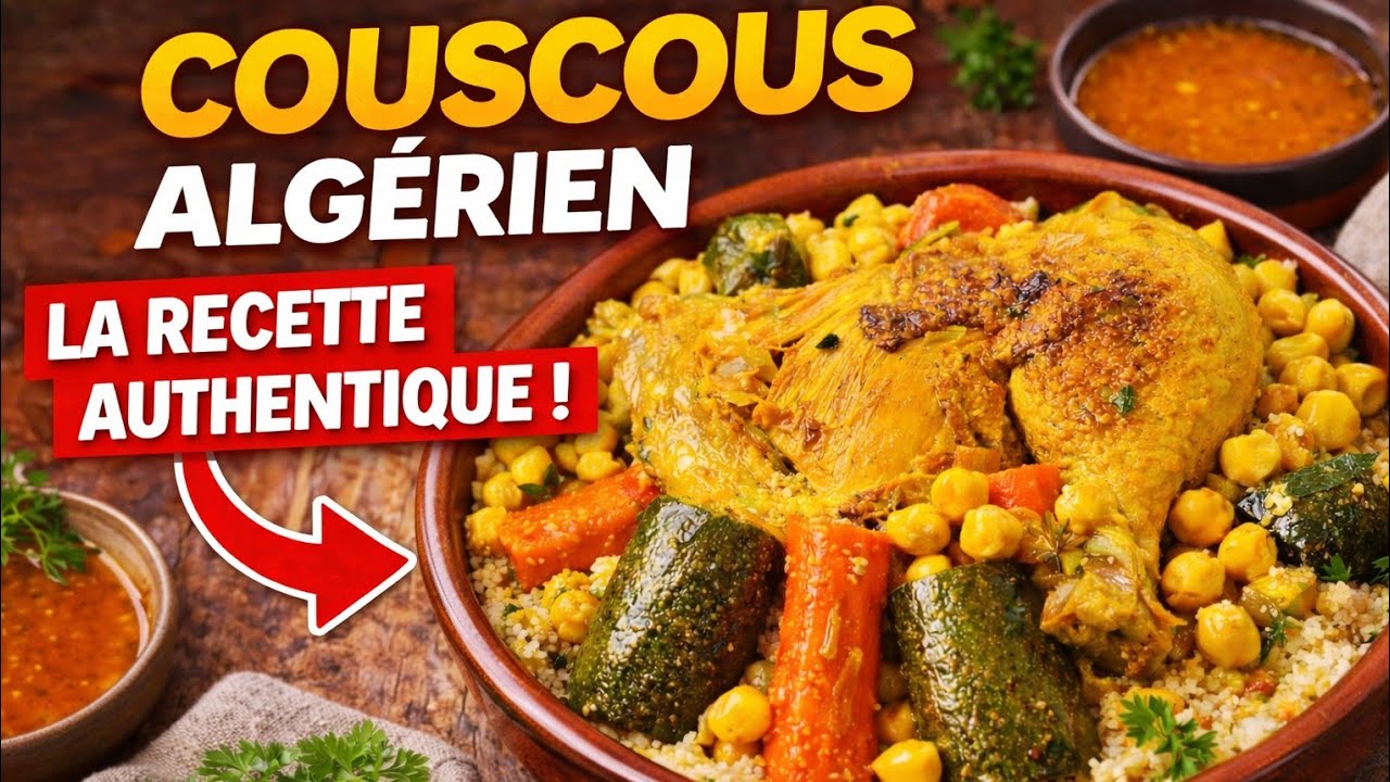 Couscous Algérien 🇩🇿 Maison : Recette Complète étape par étape de A à Z