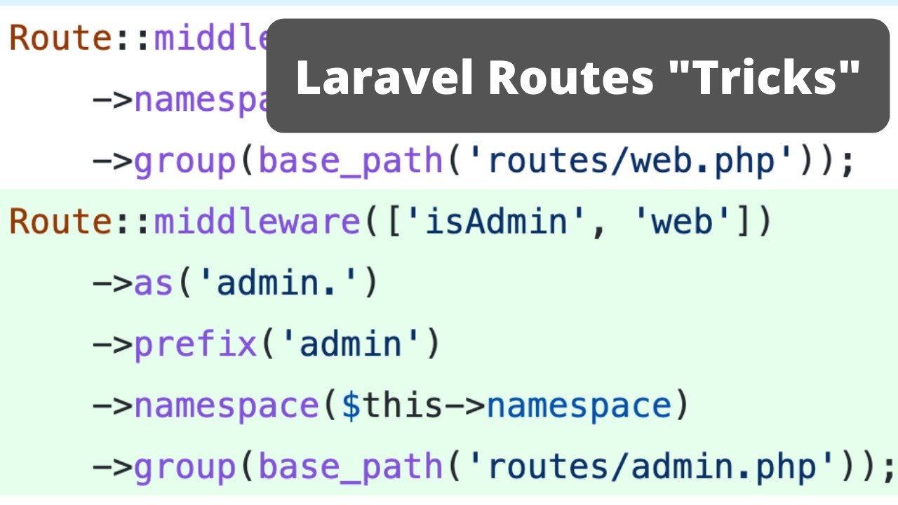Laravel Routes: Grouping and Other 