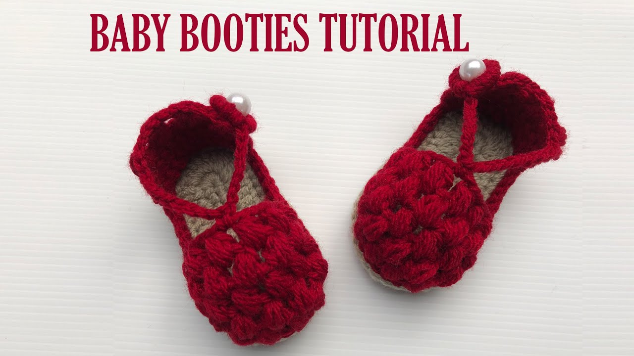 How To Crochet Cute and Easy Baby Booties | Crochet Baby Booties For Beginners | Baby Shoes Pattern