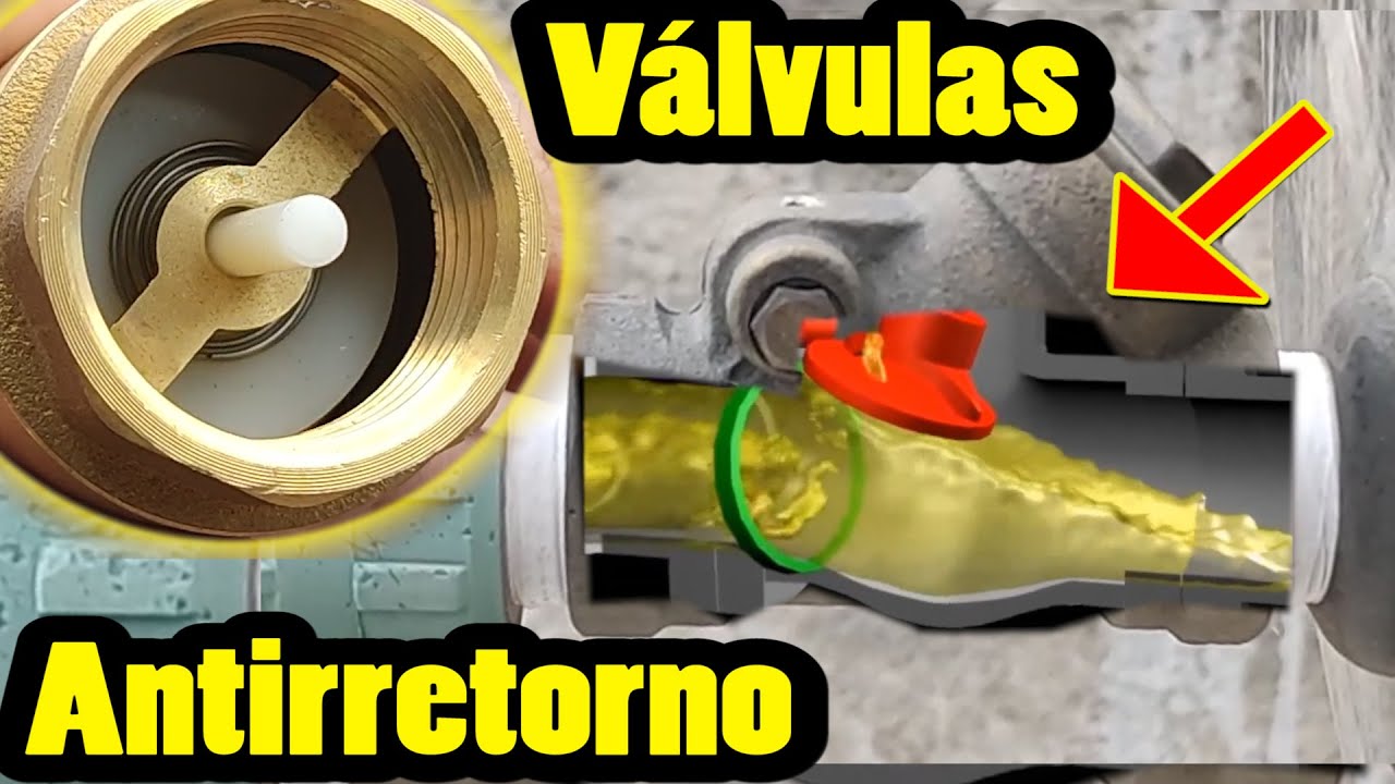 Válvulas Antiretorno de agua DIFERENTES TIPOS y funcionamiento. (Válvulas Check)