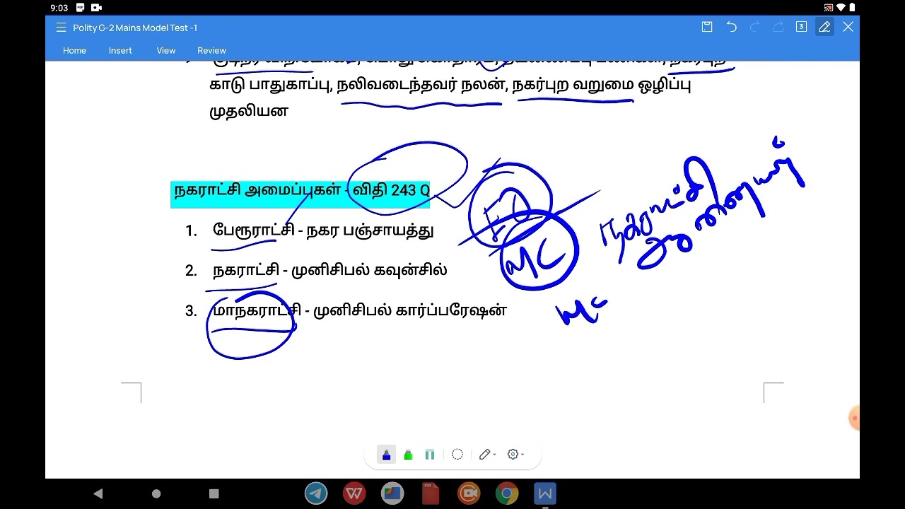 74 வது அரசியலமைப்பு சட்ட திருத்தம் -1992 || Group 2 Mains..