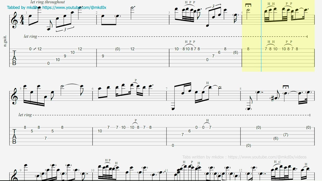 Estas Tonne - Cosmic Fairytale (Full Tabs)