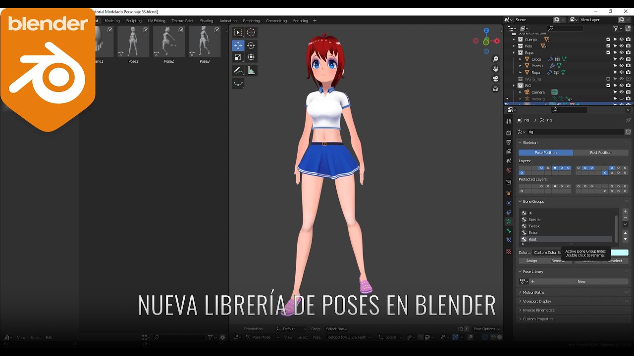 11 - Nueva Librería de Poses En Blender