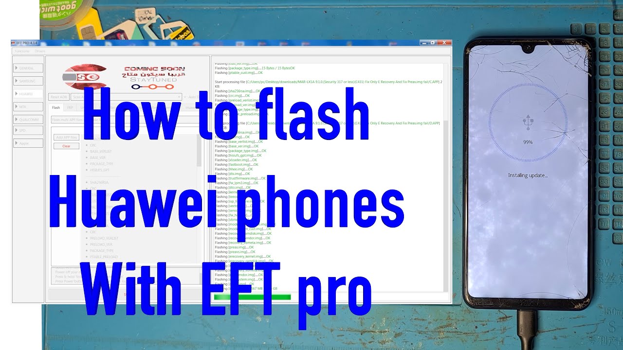 How to flash, repair Huawei phone with EFT pro