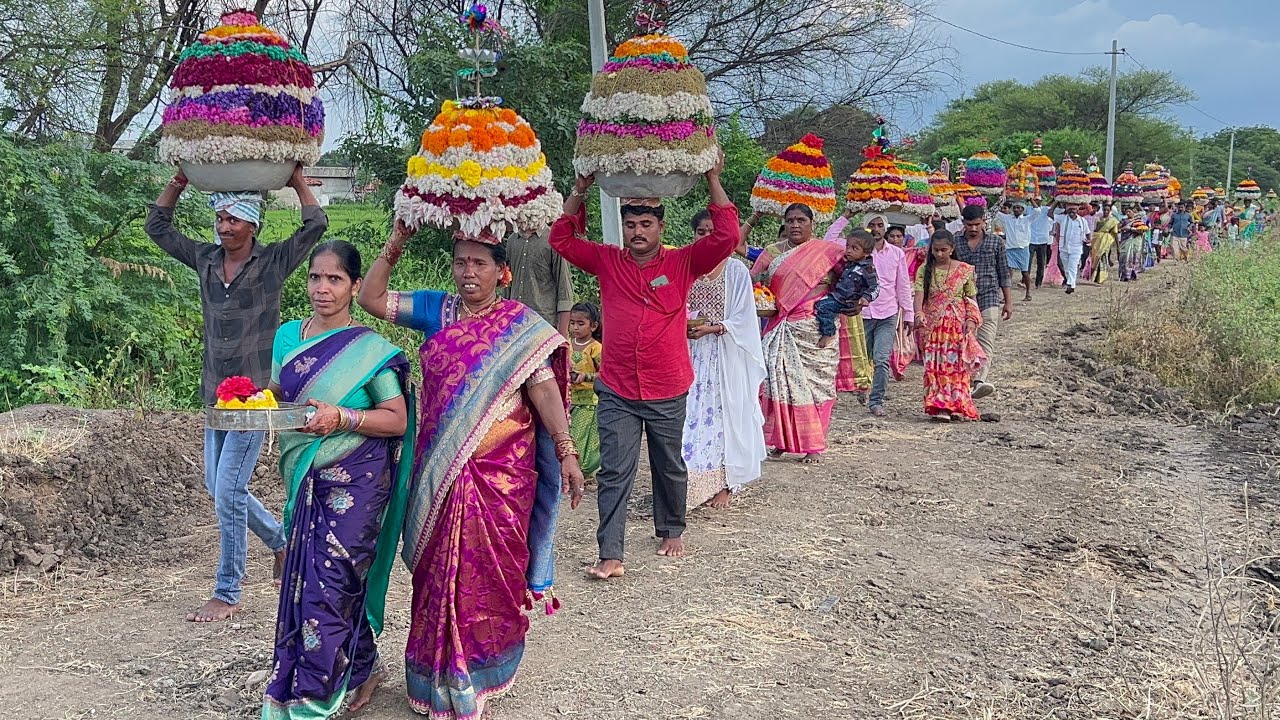 Kaidampalli,Bathukamma 4K video ❣️2024 kaidampalli,mandal Aladurg, Distric Medak