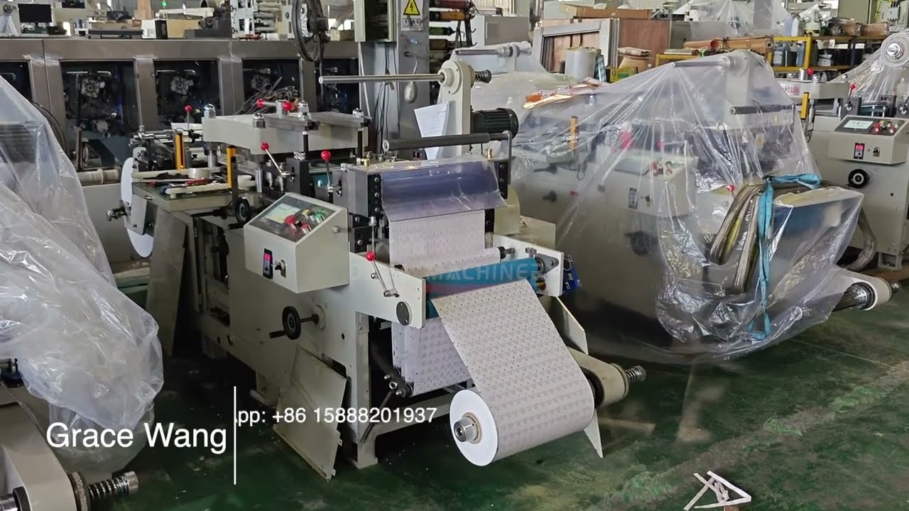 DABA 320mm Label Flatbed Die Cutting Machine With Punching Unit Making Tea Bag Tea Envelope Tea Tag