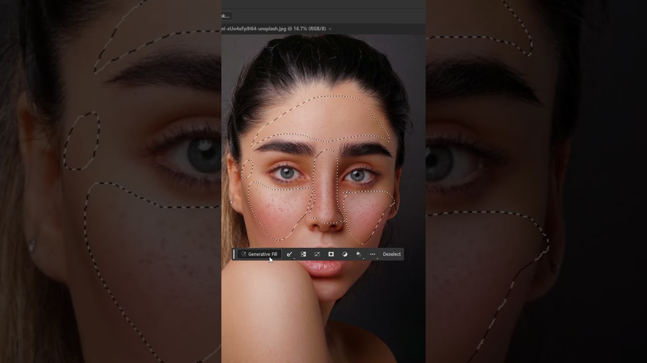 Discreet Skin Retouching with Generative Fill in Photoshop Beta