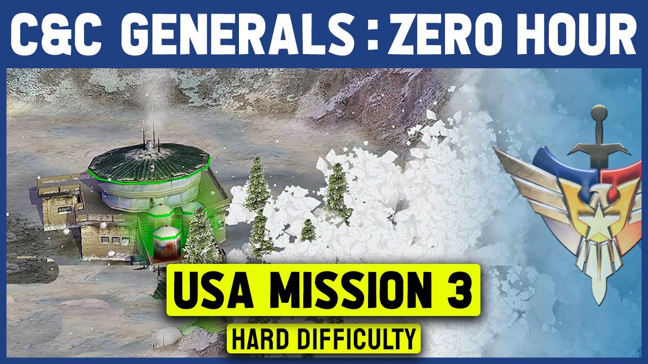 C&C Zero Hour - USA Mission 3 - Snow Fall Speedrun [Hard / Patch 1.04] 1080p