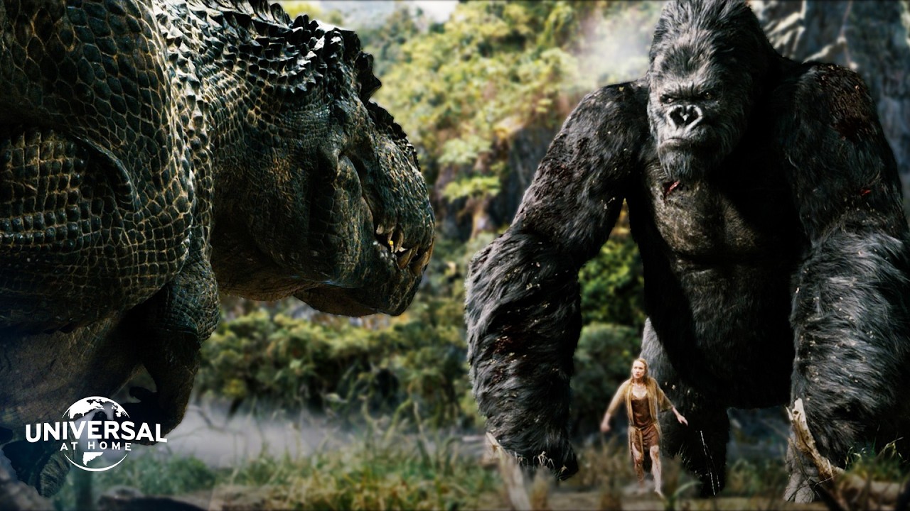 King Kong | Kong vs T-Rex | Extended Preview