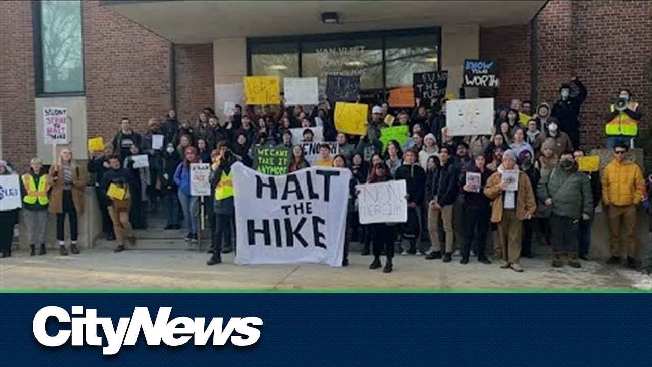 Students protest tuition fee increases at University of Alberta