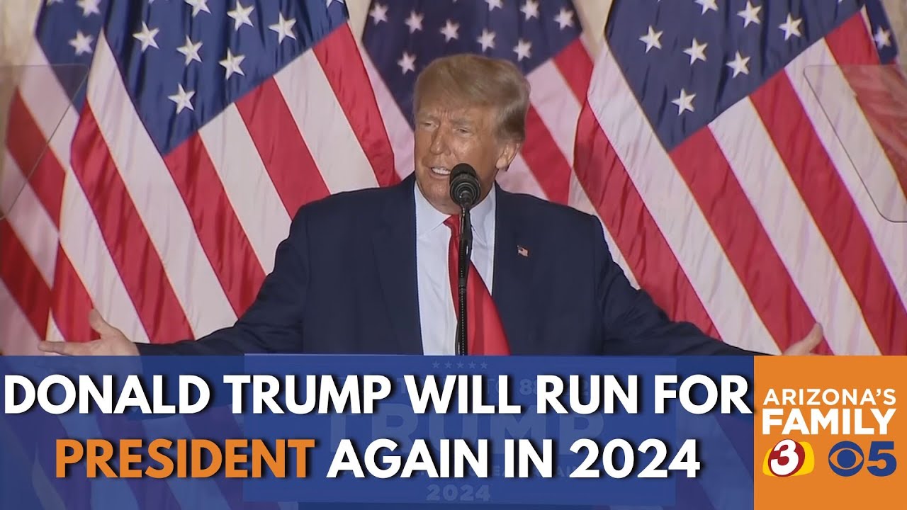 BREAKING: Former President Donald Trump says he'll run for reelection