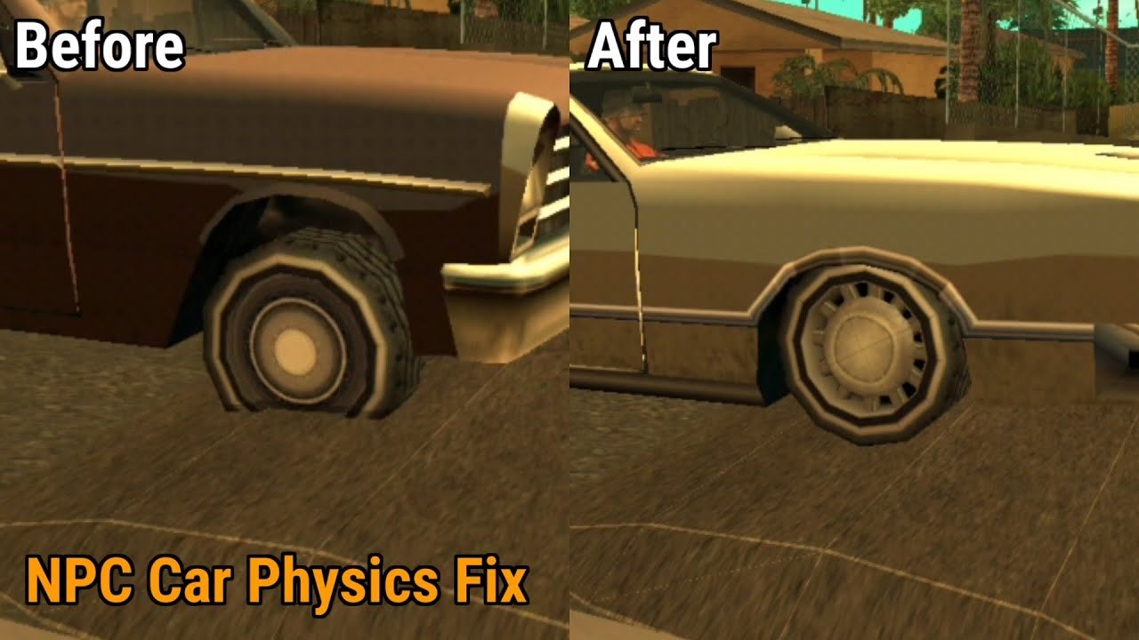 GTA SA Android: NPC Car Physics Fix [Mod Showcase]