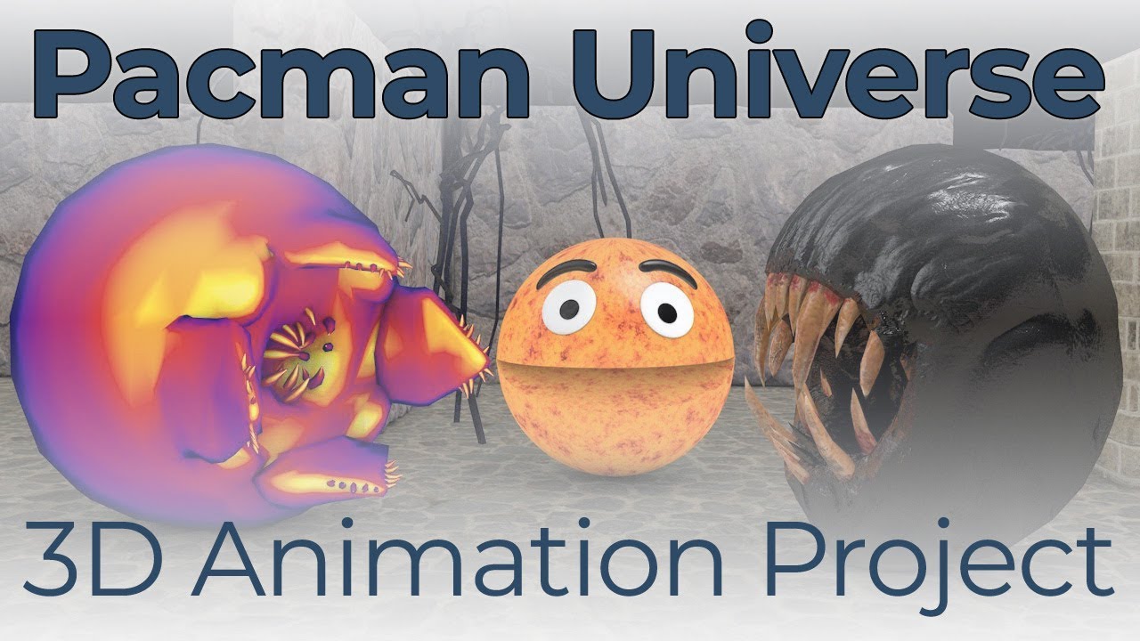 Pacman Universe – Metallic Character Variants | 3D Animation