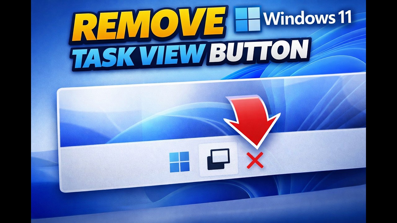 How to Remove or Hide Task View Button from Windows 11 Taskbar | GearUpWindows Tutorial