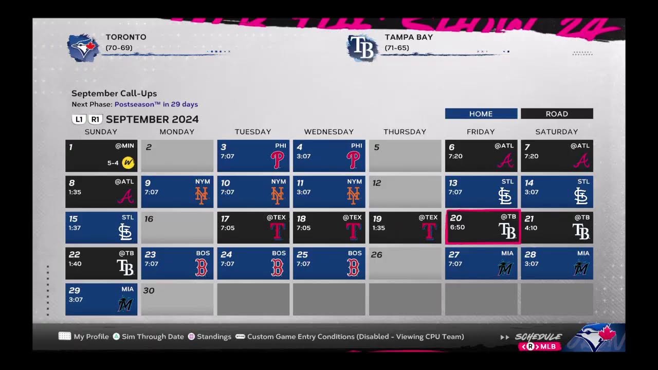 Mlb the show 24 franchise vs los angeles angels